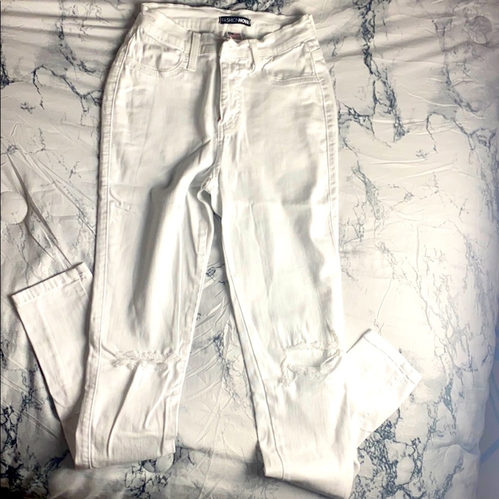 White Distressed Jeans